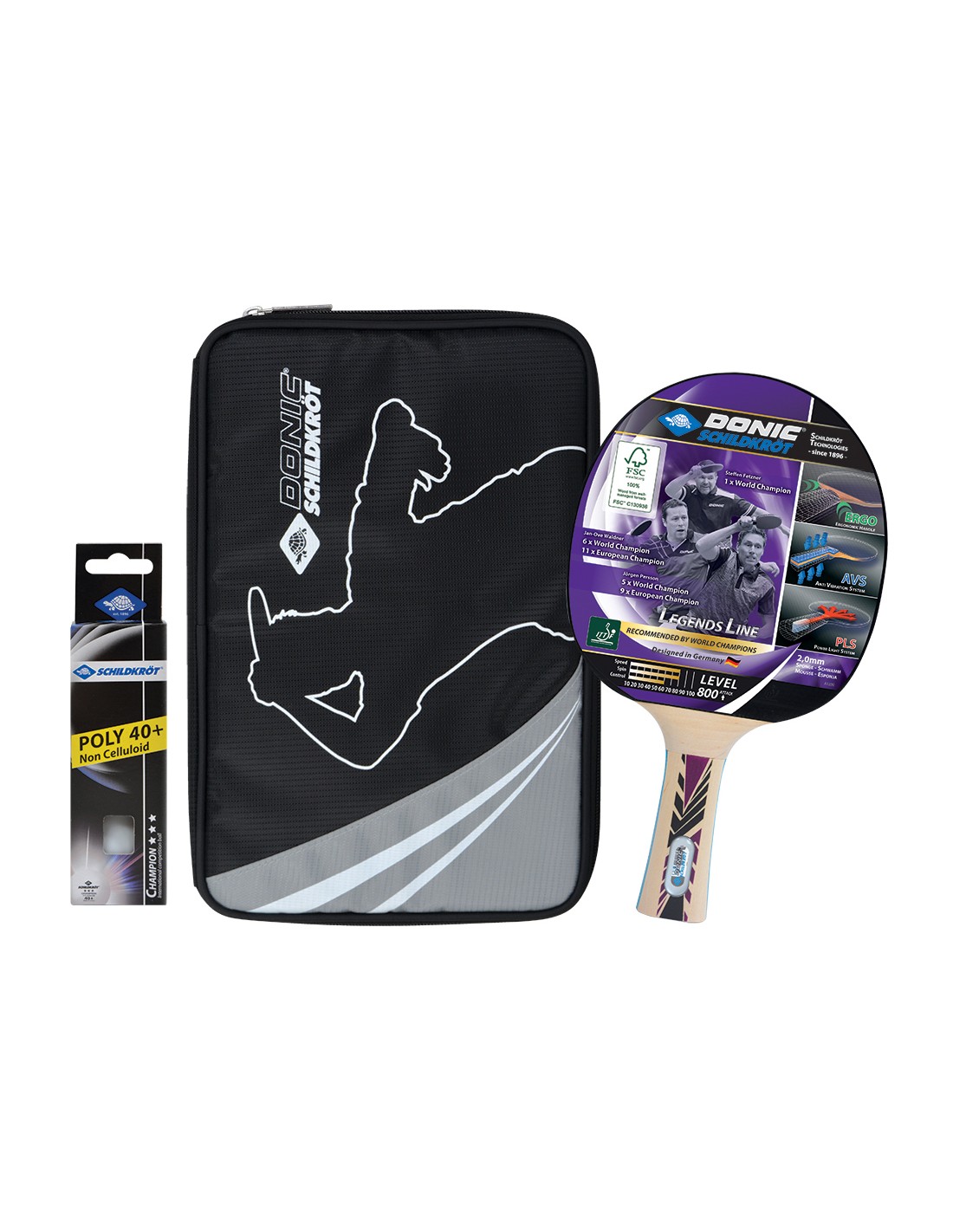 Donic Schildkröt Tischtennis-Premium-Geschenkset Legends 800 FSC 