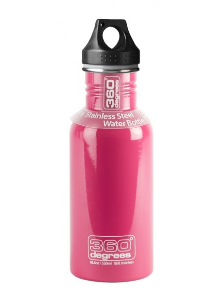360° Degrees Stainless Drink Bottle 550ml, pink