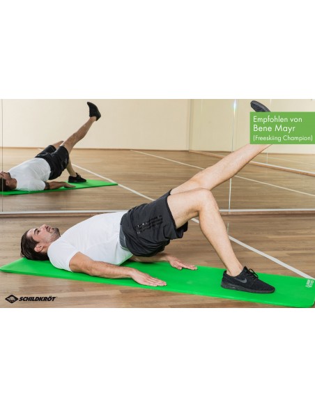 Schildkröt-Fitness Fitnessmatte, 15 mm, Grün, mit Tragegurt