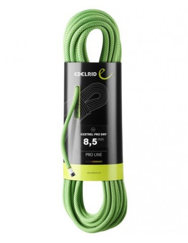 Edelrid Kletterseil Kestrel Pro Dry 8.5 mm, 50 Meter, Neon Green von Edelrid