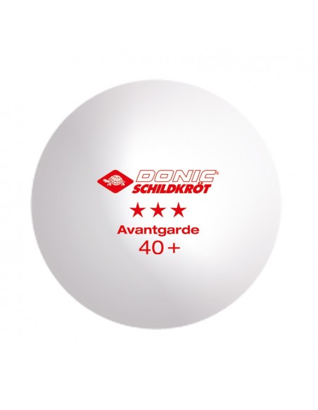 Donic-Schildkröt Tischtennisball 3-Stern Avantgarde, Poly 40+ Qualität, 3 Stk. im Karton, Weiß von Donic Schildkröt