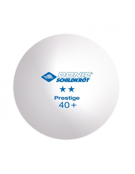 Donic-Schildkröt Tischtennisball 2-Stern Prestige, Poly 40+ Qualität, 3 Stk. im Karton, Weiß von Donic Schildkröt