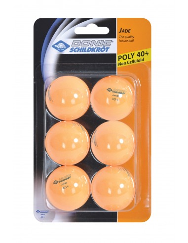 Donic-Schildkröt Tischtennisball Jade, Poly 40+ Qualität, 6 Stk. im Blister, Orange