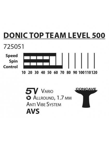 Donic-Schildkröt Tischtennisschläger Top Team 500